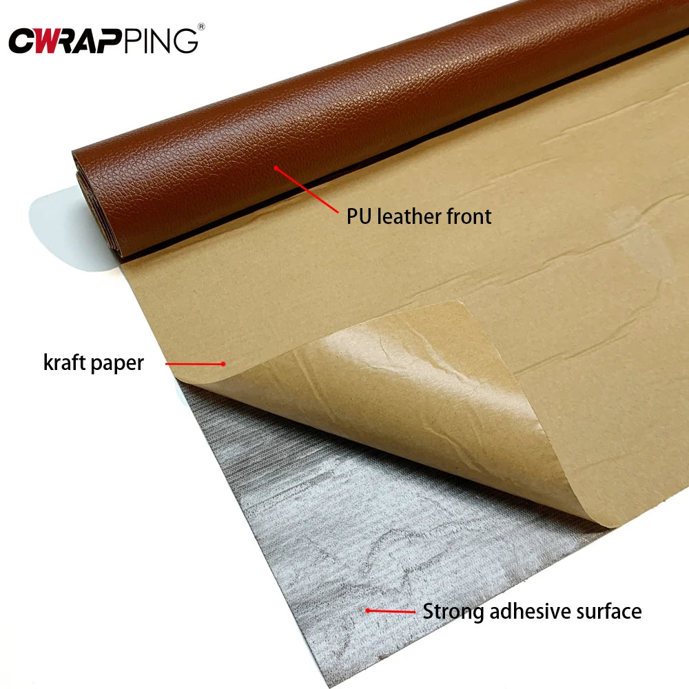 Film Wrapping Foil Car PU Leather Repair Patch Vinyl Wrap Car Tuning Stickers Waterproof Full Body Sticky Sticker Adhesive 