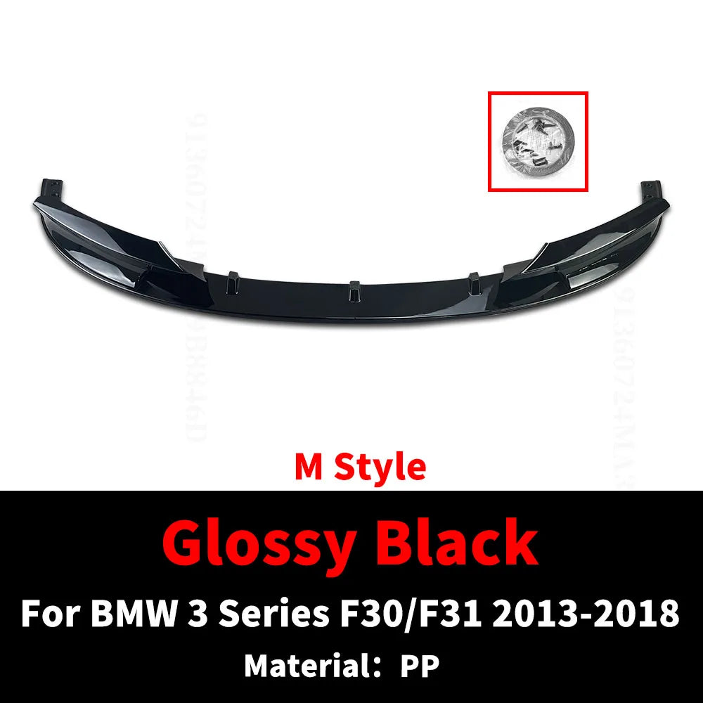 M Style Front Spoiler Bumper Lip Chin Splitter Air Dam For BMW 3 Series F30 F31 328i 330i 335i 340i 320d 330d 2013-2018 Tuning