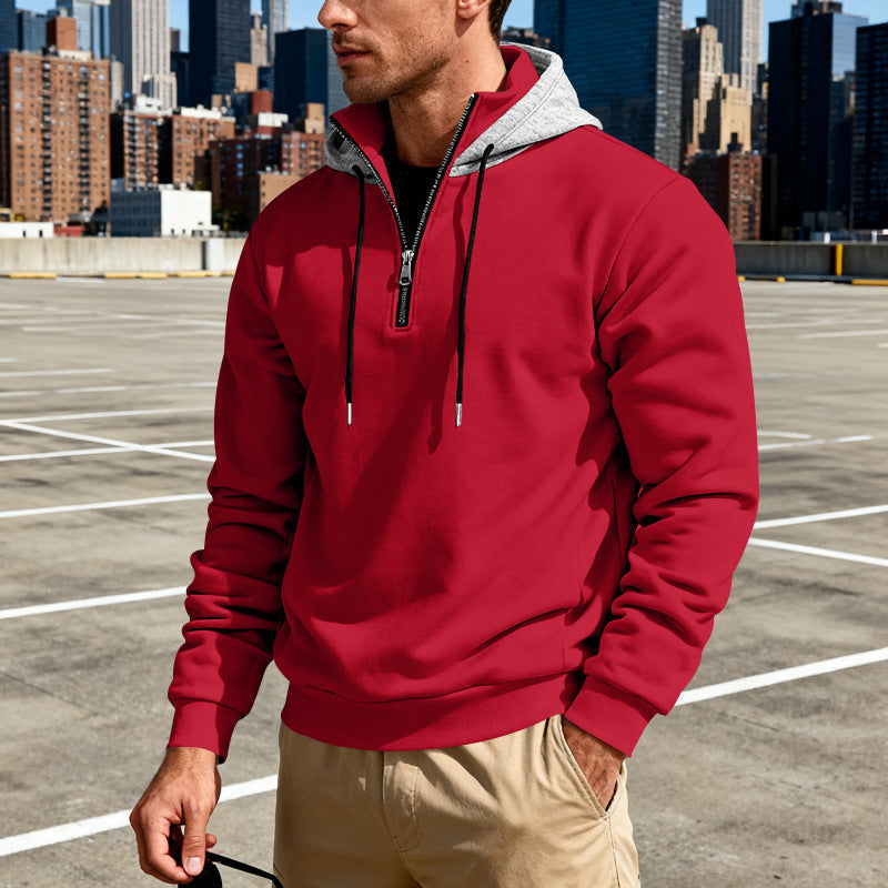Long-sleeve Hoodie With A Stand-up Collar