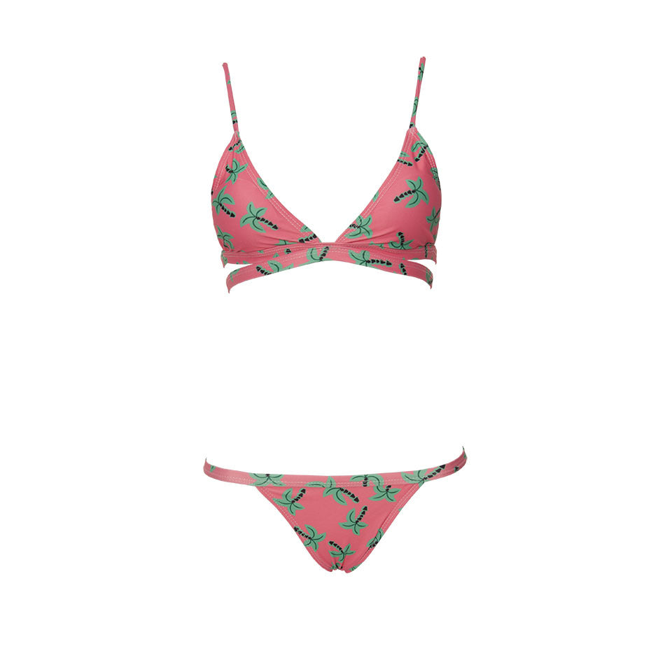 Pink patterned bikini