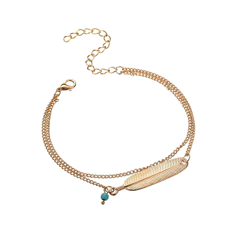 Fashion Anklet Three-Piece Flat Snake