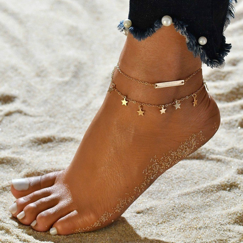 Fashion Anklet Three-Piece Flat Snake