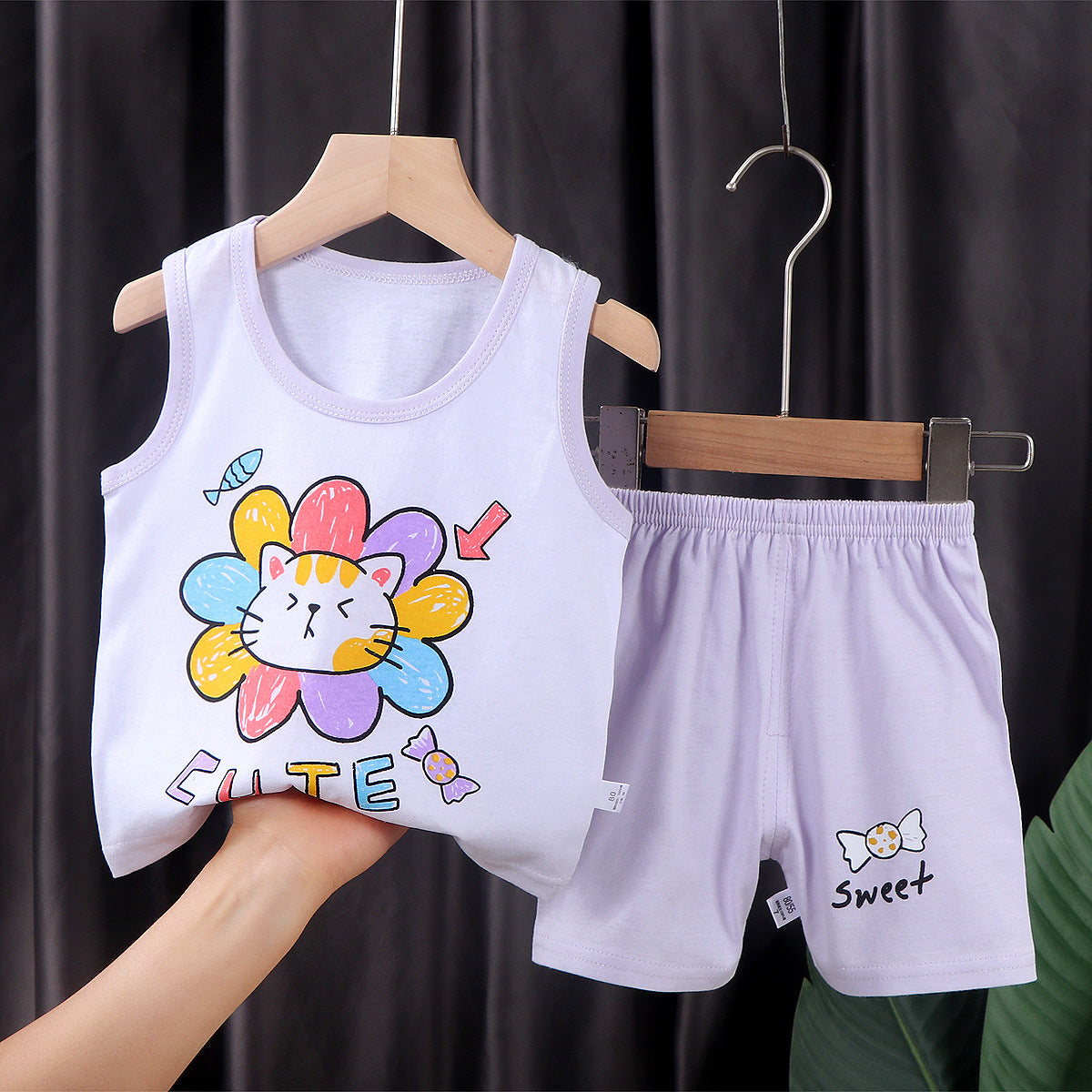 Children's Vest Suit Summer Pure Cotton