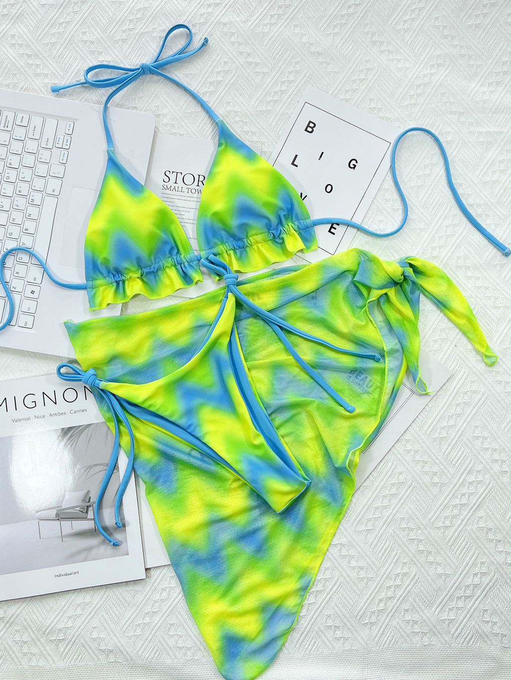 Bikini Tie Outer Single Swimsuit