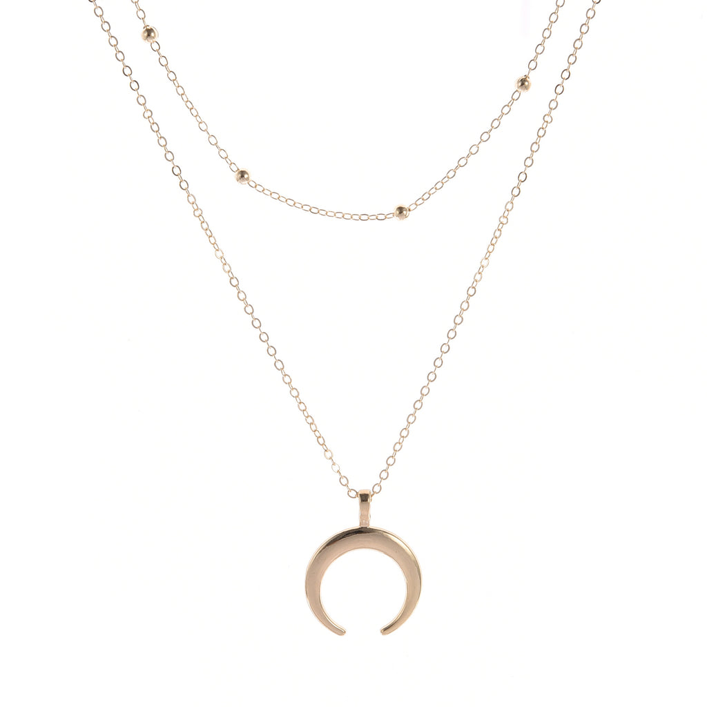 Double horn necklace