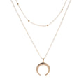Double horn necklace