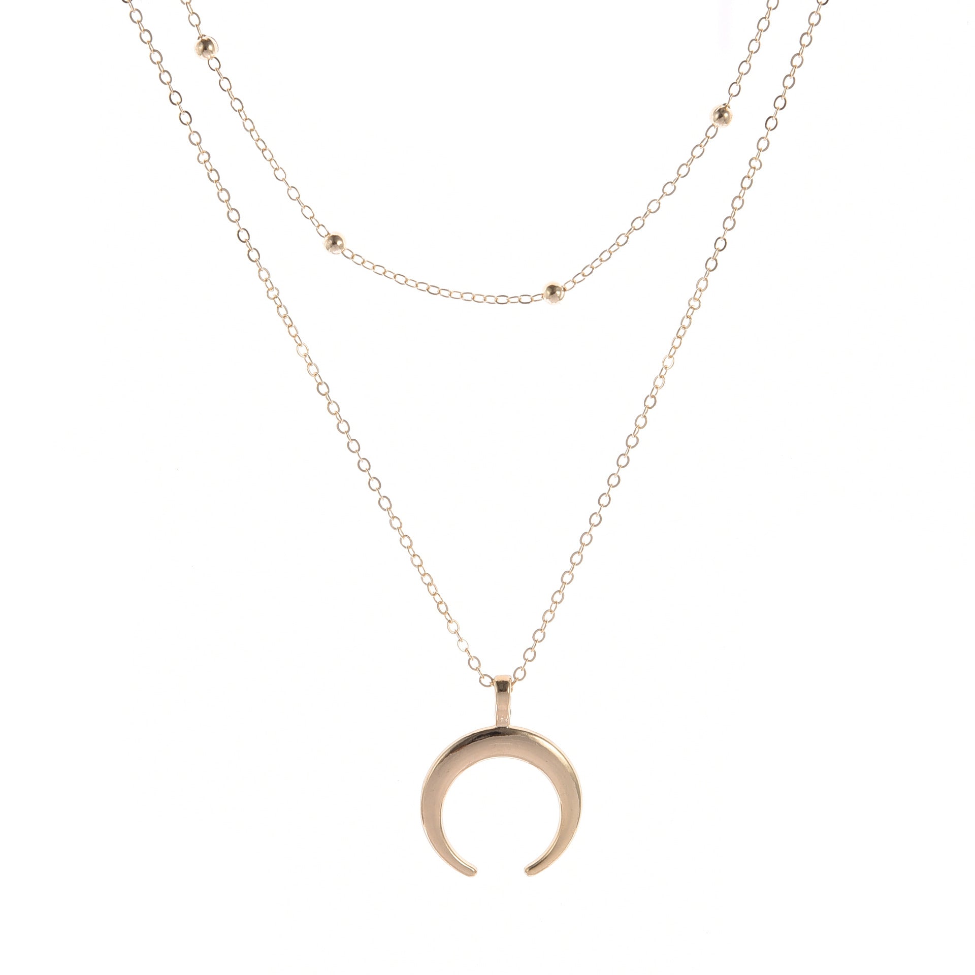 Double horn necklace