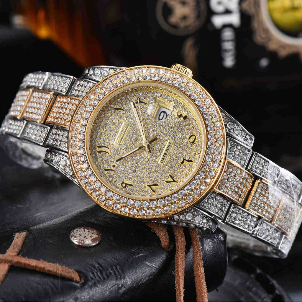 All-Diamond Stainless Steel Quartz Watch