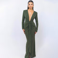 Gorgeous Long Neck Open Dress