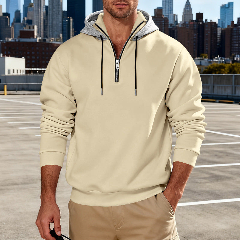Long-sleeve Hoodie With A Stand-up Collar