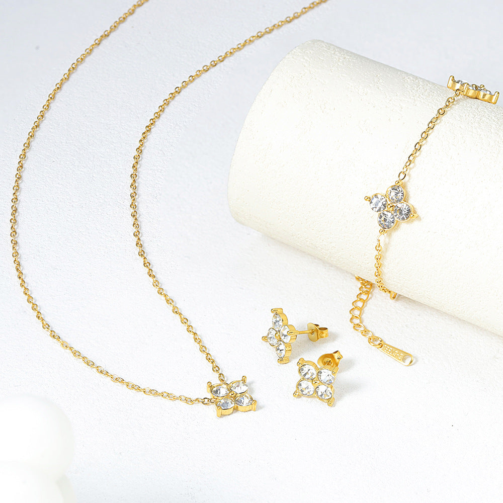 Bracelet Necklace And Earrings Set