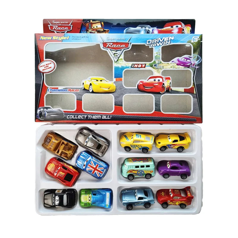 Disney Cars 3 Rebound Cars 12 Piece Series Lightning McQueen Jackson Storm Plastic Car Model Toy 