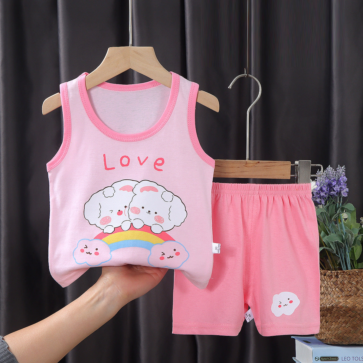 Children's Vest Suit Summer Pure Cotton