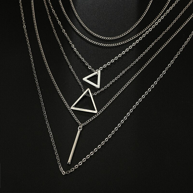 Triangle Bar Pendant Multilayer