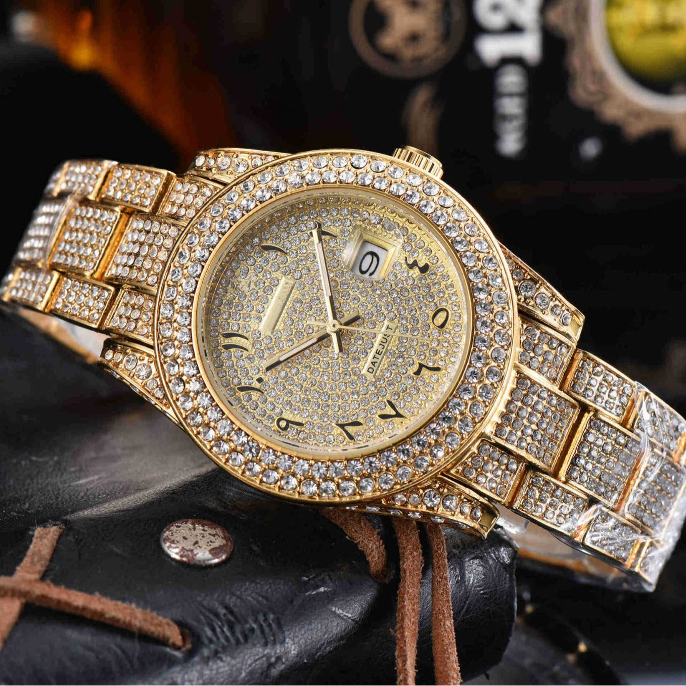 All-Diamond Stainless Steel Quartz Watch