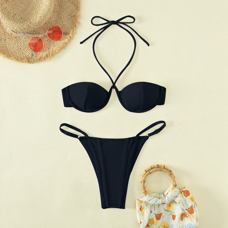 Split Swimsuit Bikini Steel Panther Pattern