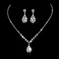 Water Drop Necklace Earrings Jewelry Set