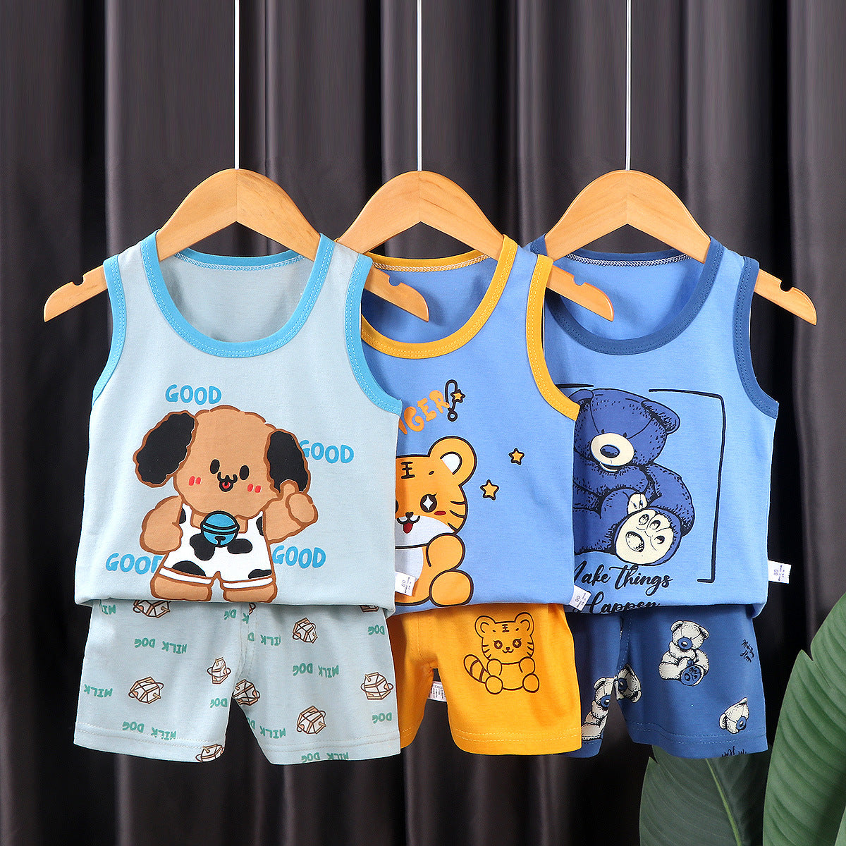 Children's Vest Suit Summer Pure Cotton