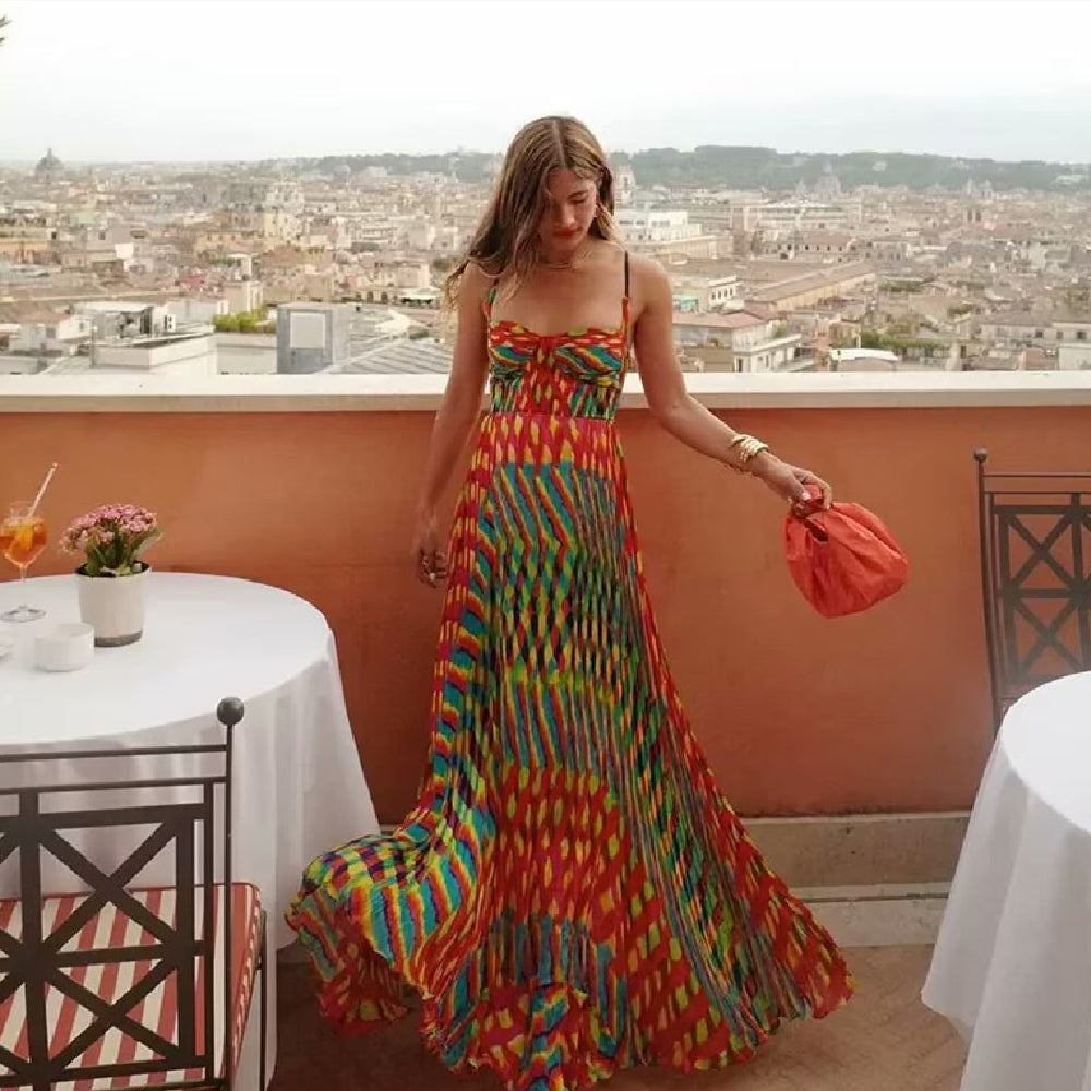 Summery colorful thin dress