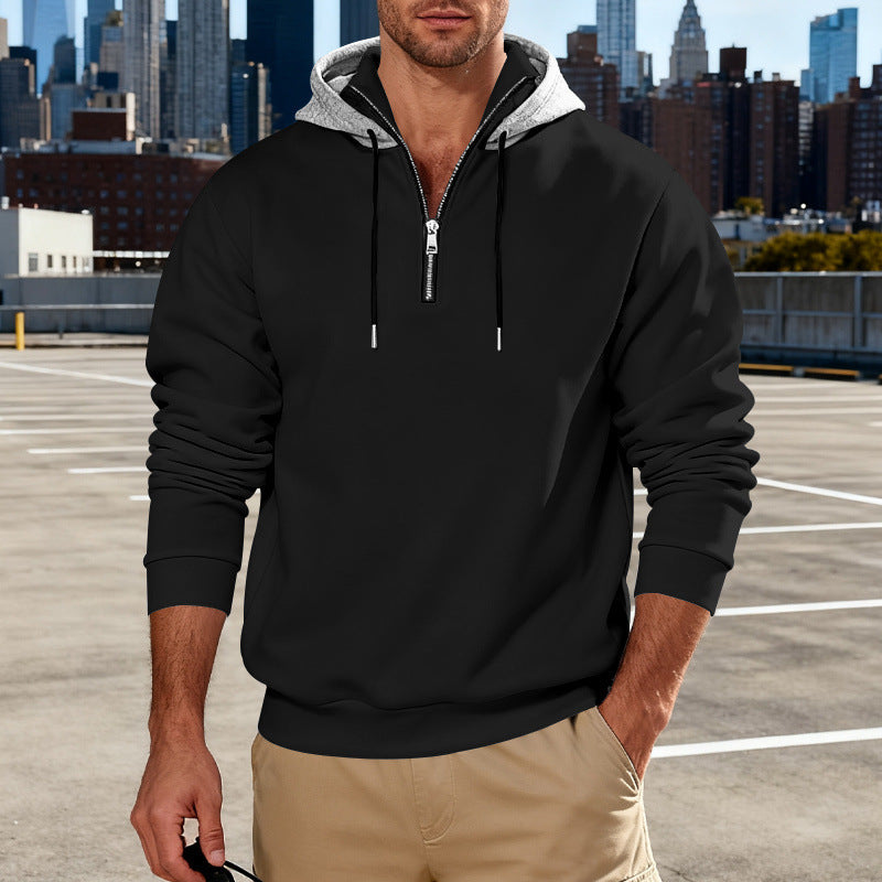 Long-sleeve Hoodie With A Stand-up Collar