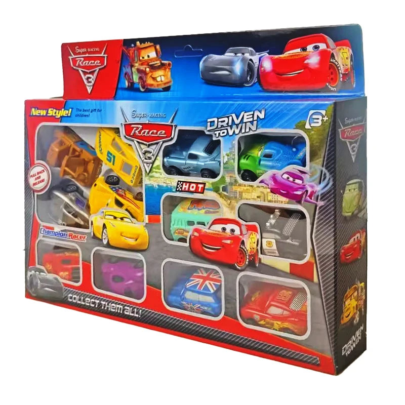Disney Cars 3 Rebound Cars 12 Piece Series Lightning McQueen Jackson Storm Plastic Car Model Toy 