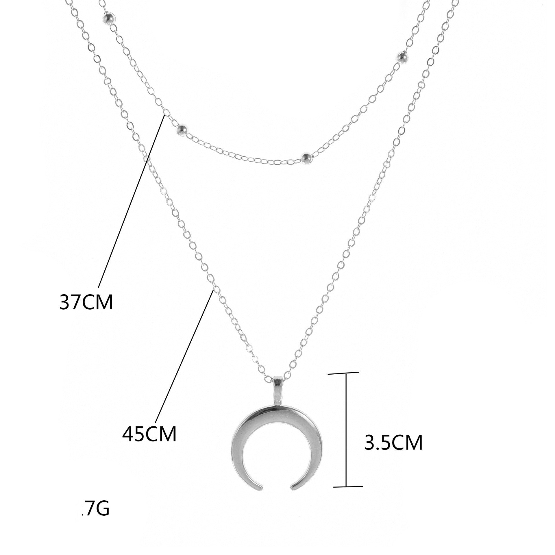Double horn necklace