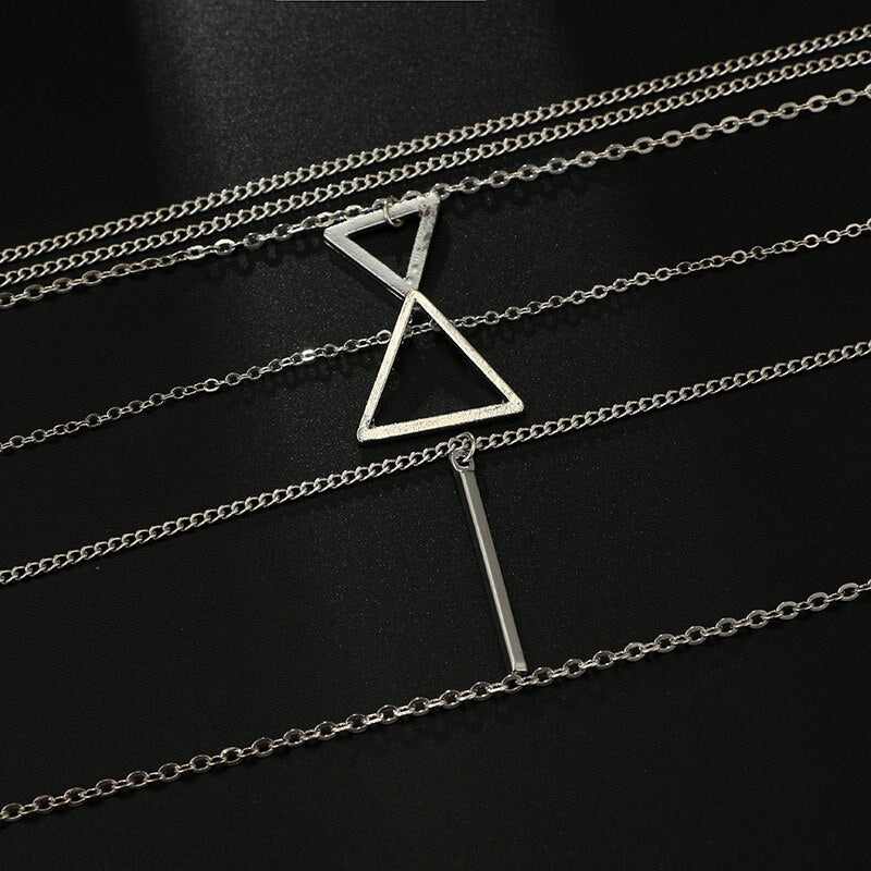Triangle Bar Pendant Multilayer