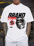 Men's Striped Color-Block Crewneck Short-Sleeve T-Shirt