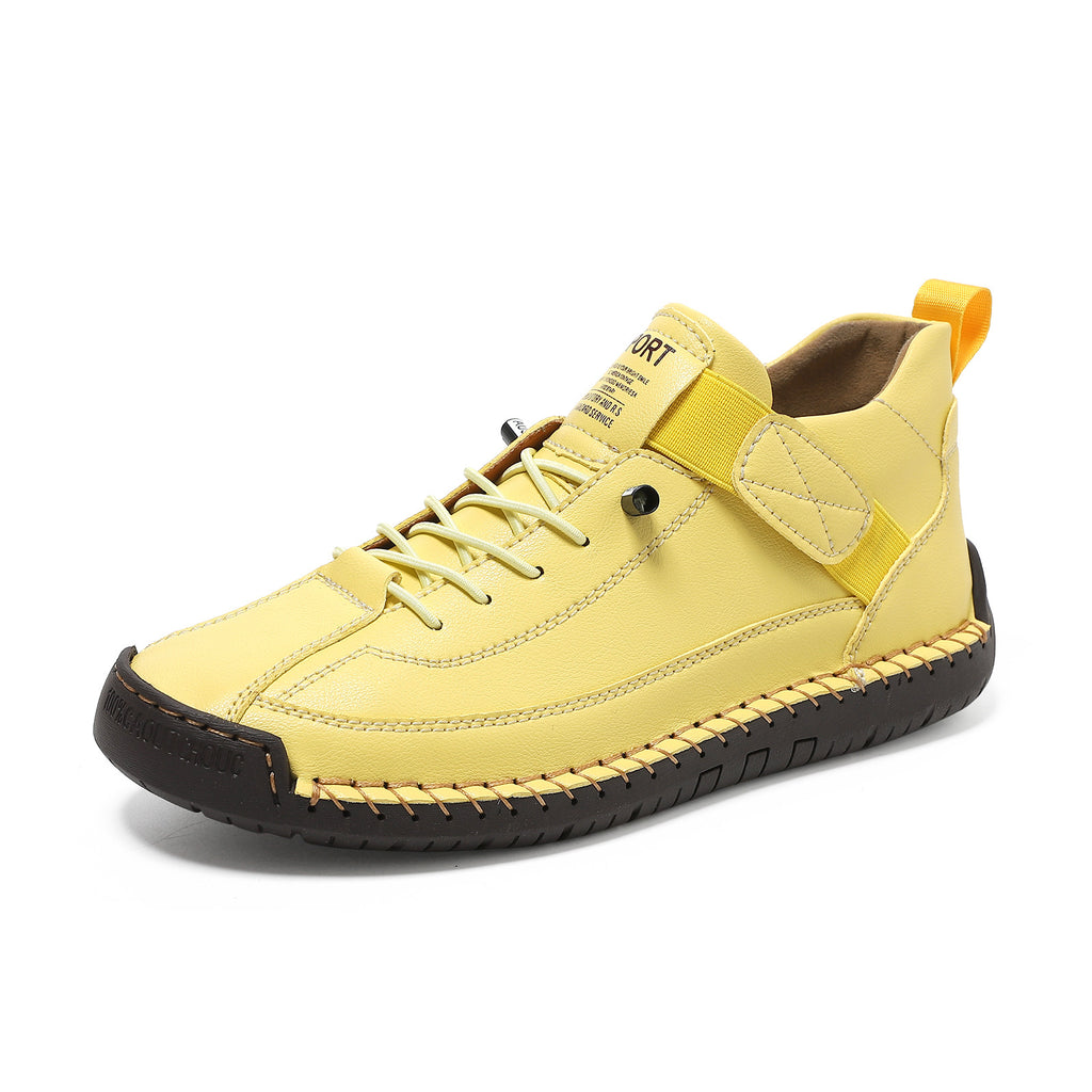 Flat-Soled Casual Hand-Stitched Mens Shoes