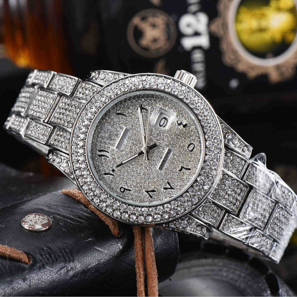 All-Diamond Stainless Steel Quartz Watch