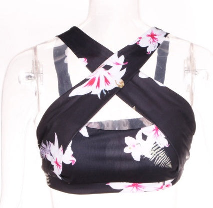 Lily print mosaics yoga pants suit