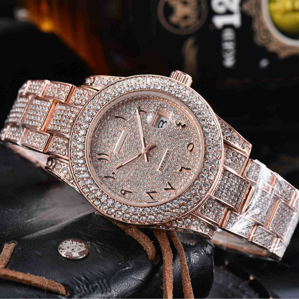 All-Diamond Stainless Steel Quartz Watch