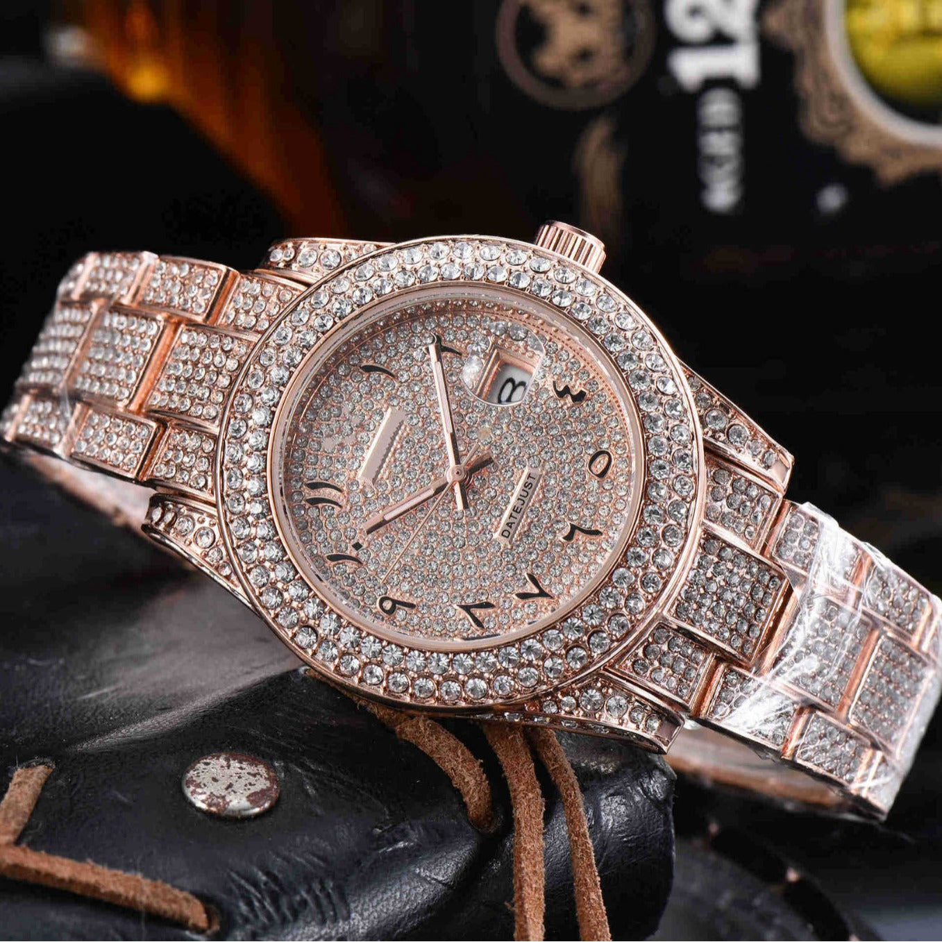 All-Diamond Stainless Steel Quartz Watch