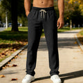 Men's Simple Style Sports Jogger Straight-Leg Pants