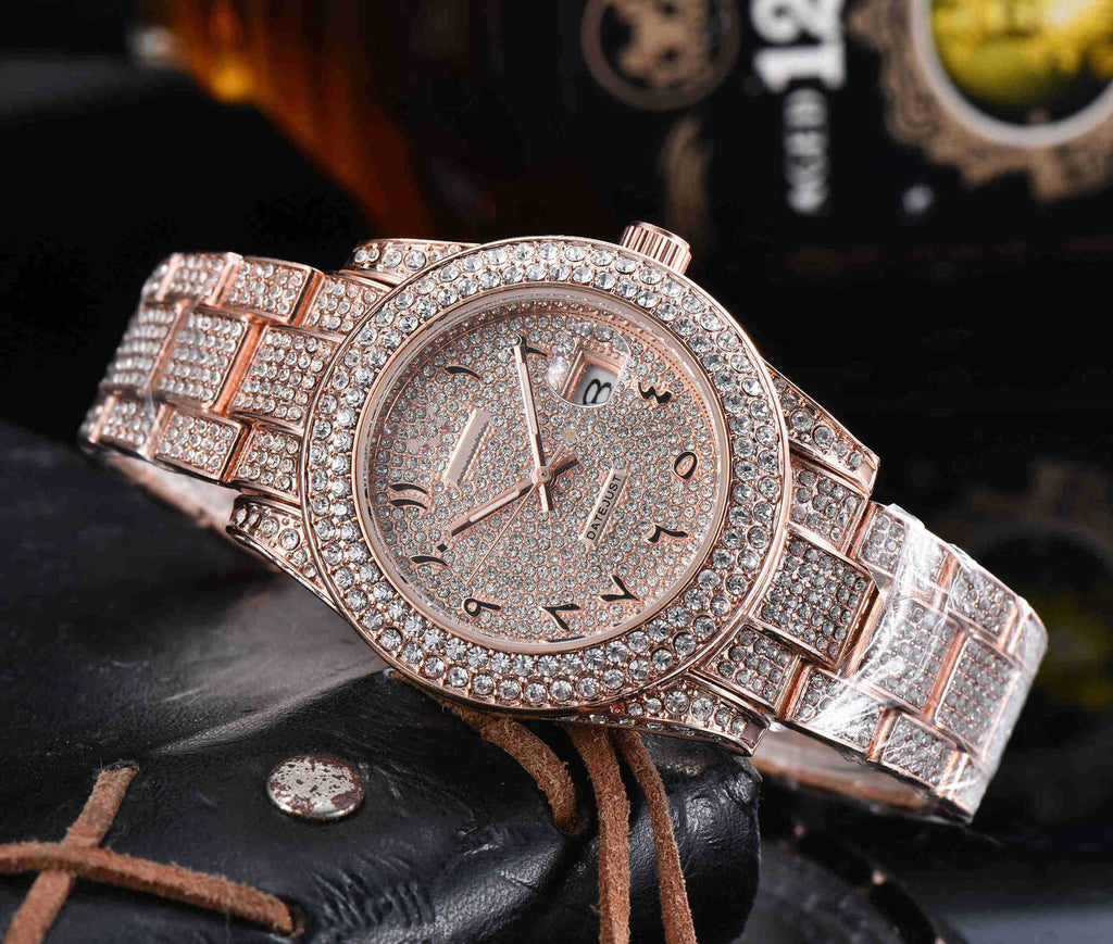 All-Diamond Stainless Steel Quartz Watch