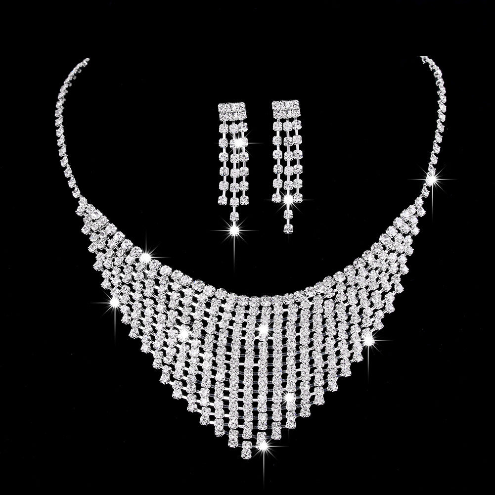 Water Drop Necklace Earrings Jewelry Set