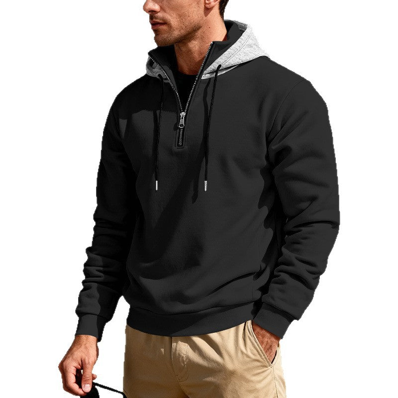 Long-sleeve Hoodie With A Stand-up Collar