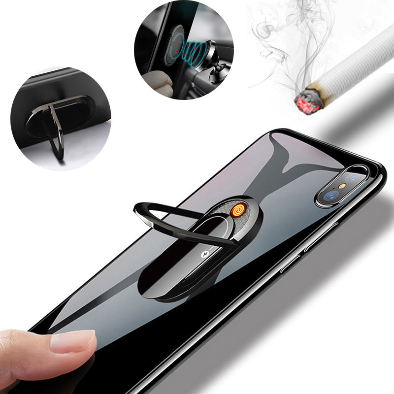 A multi-purpose accessory that fits behind the phone