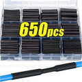 Black shrink tube 650pcs