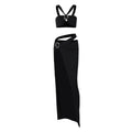 Open Camisole Slim Skirt Suit set