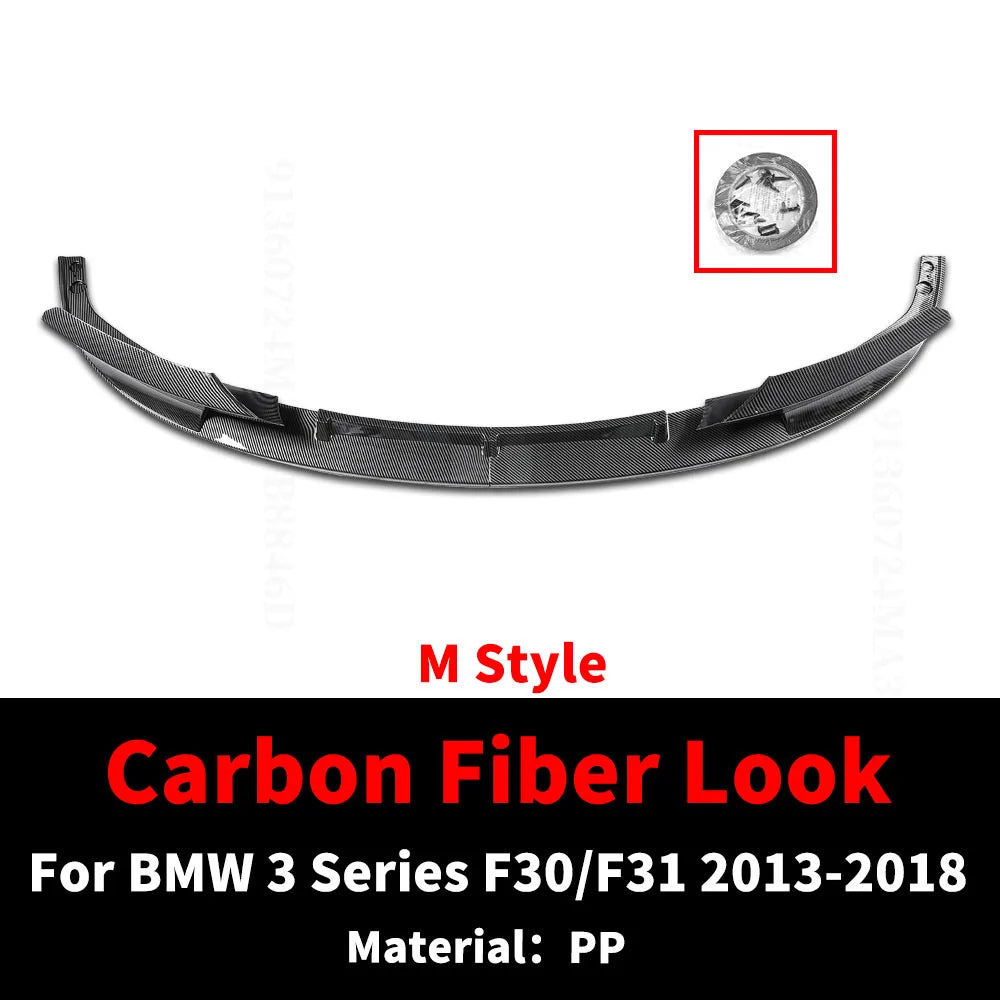M Style Front Spoiler Bumper Lip Chin Splitter Air Dam For BMW 3 Series F30 F31 328i 330i 335i 340i 320d 330d 2013-2018 Tuning