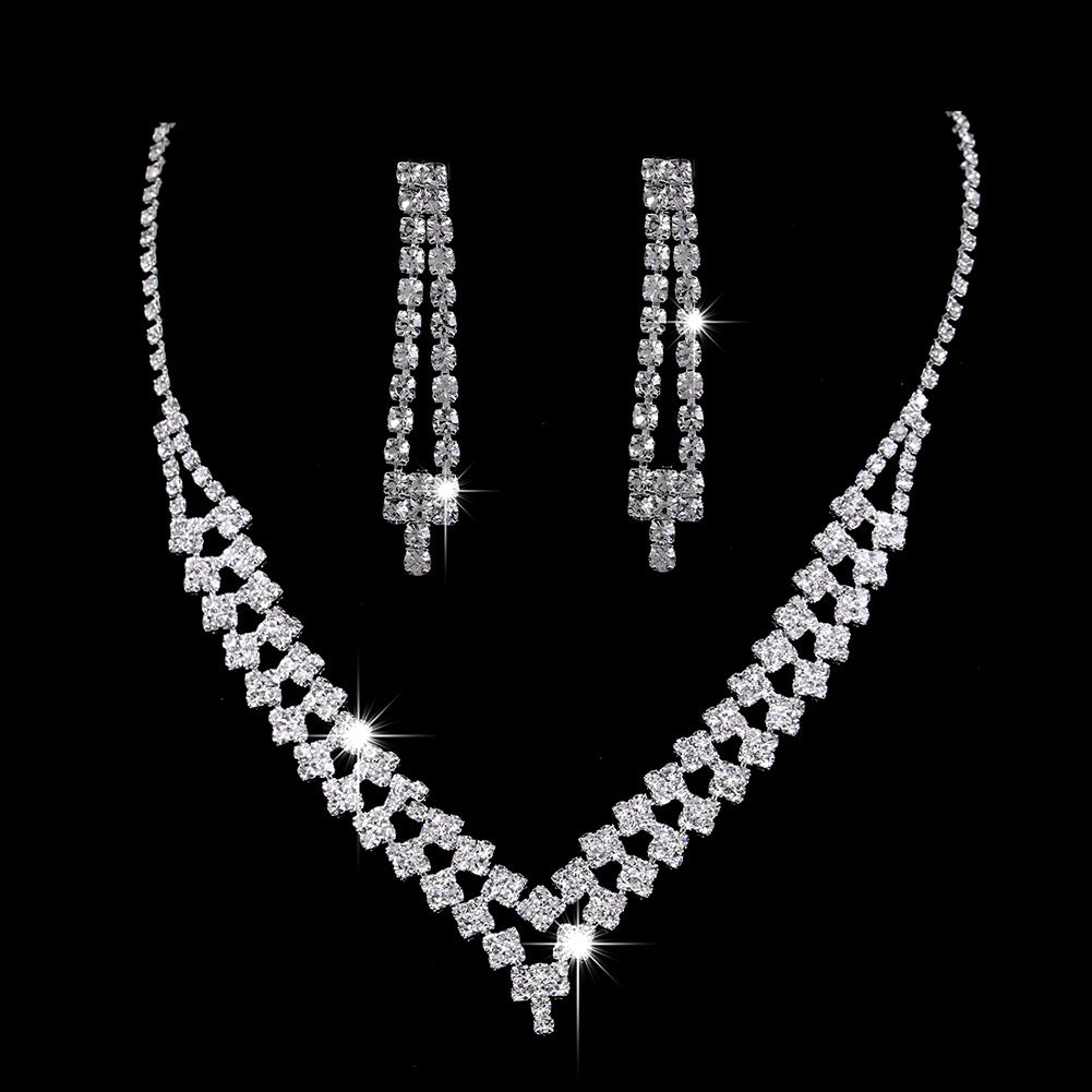 Water Drop Necklace Earrings Jewelry Set