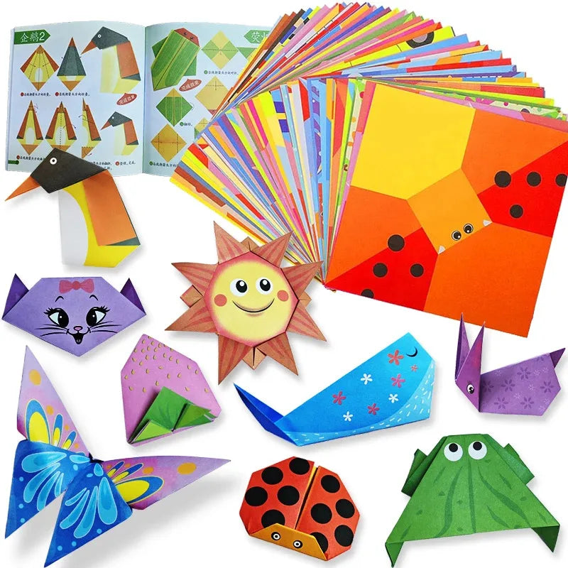 Kit with 30/96 Sheets Paper & Guide Book, DIY Craft Art for Beginners kids，Multiple difficulty level challenges