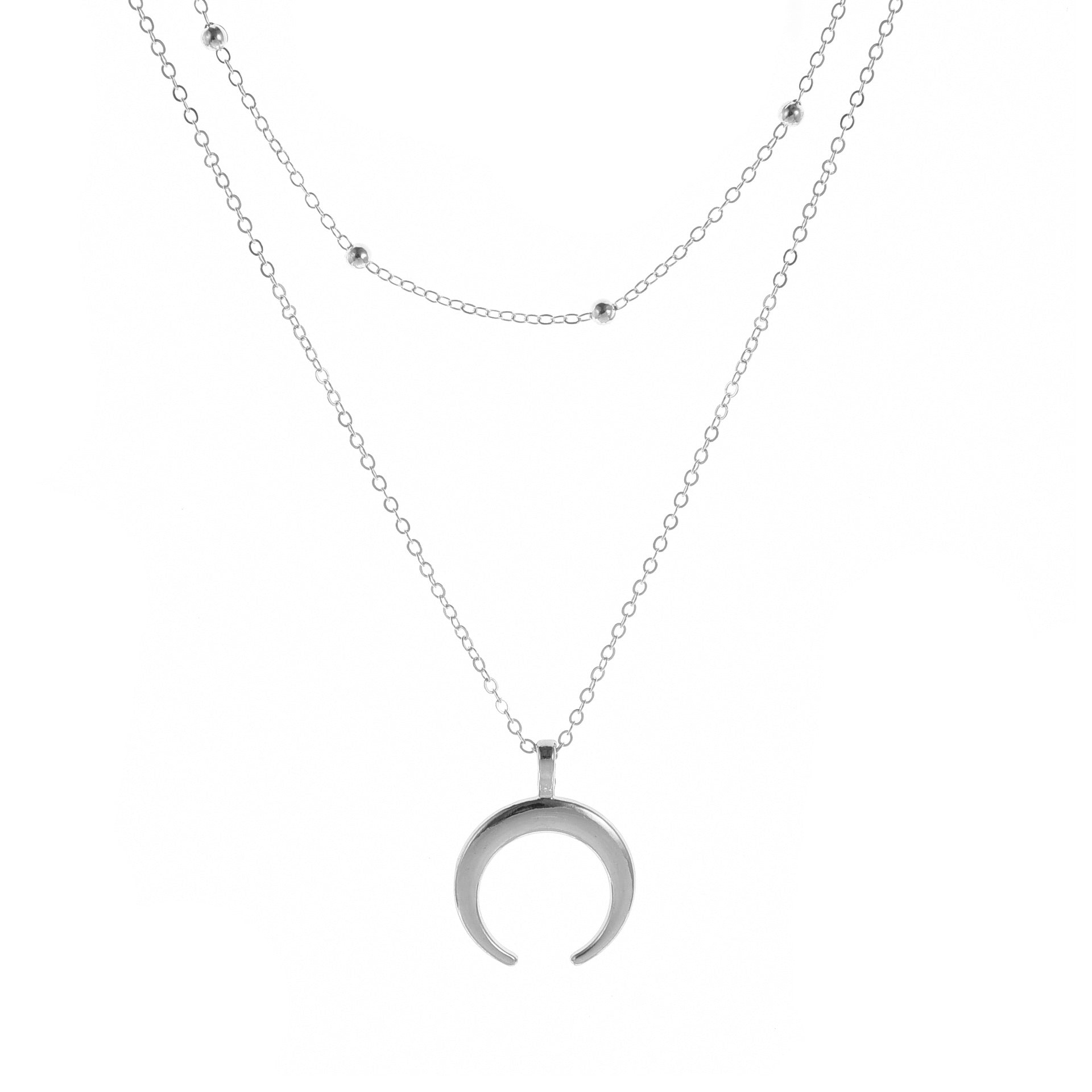 Double horn necklace