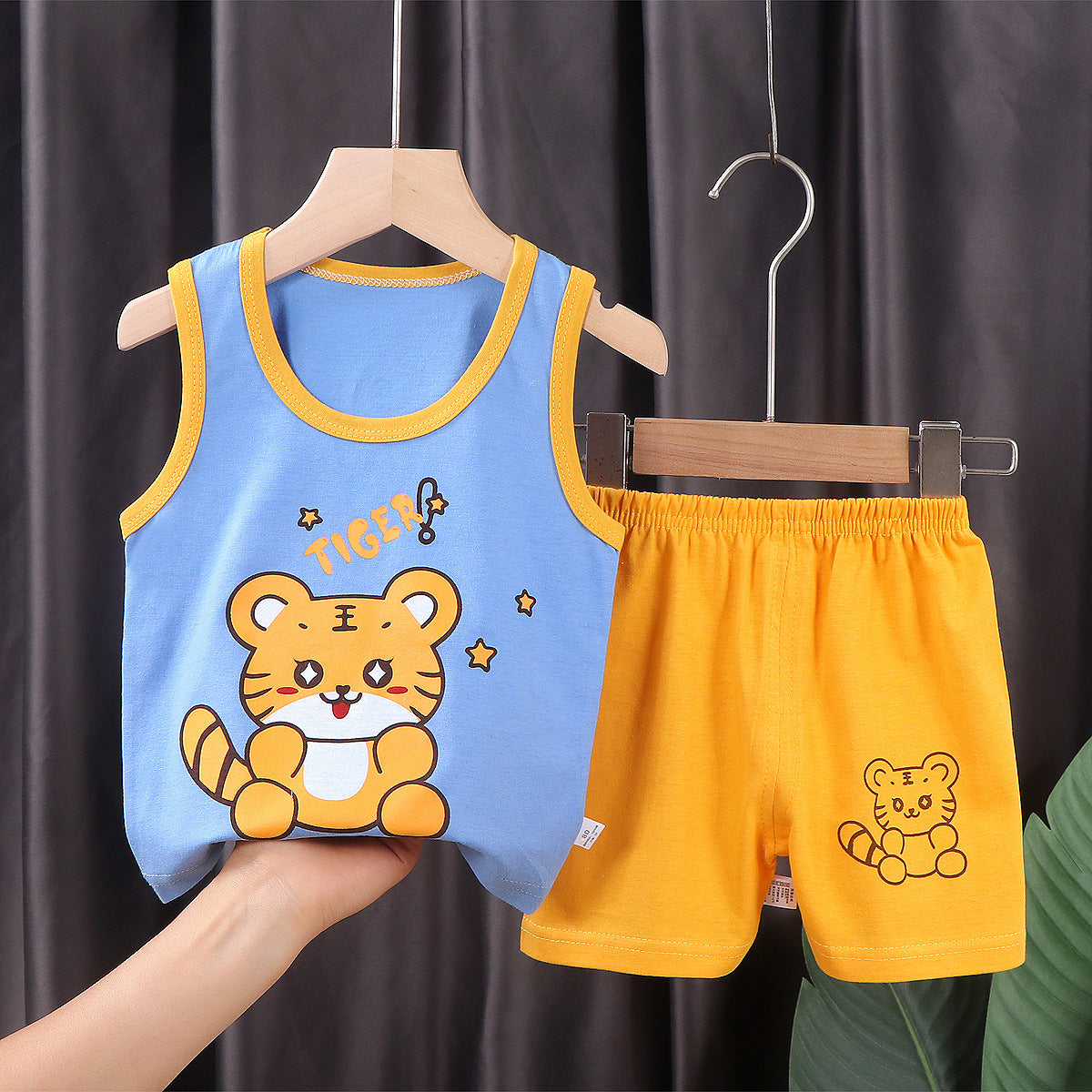 Children's Vest Suit Summer Pure Cotton