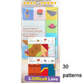 Kit with 30/96 Sheets Paper & Guide Book, DIY Craft Art for Beginners kids，Multiple difficulty level challenges 