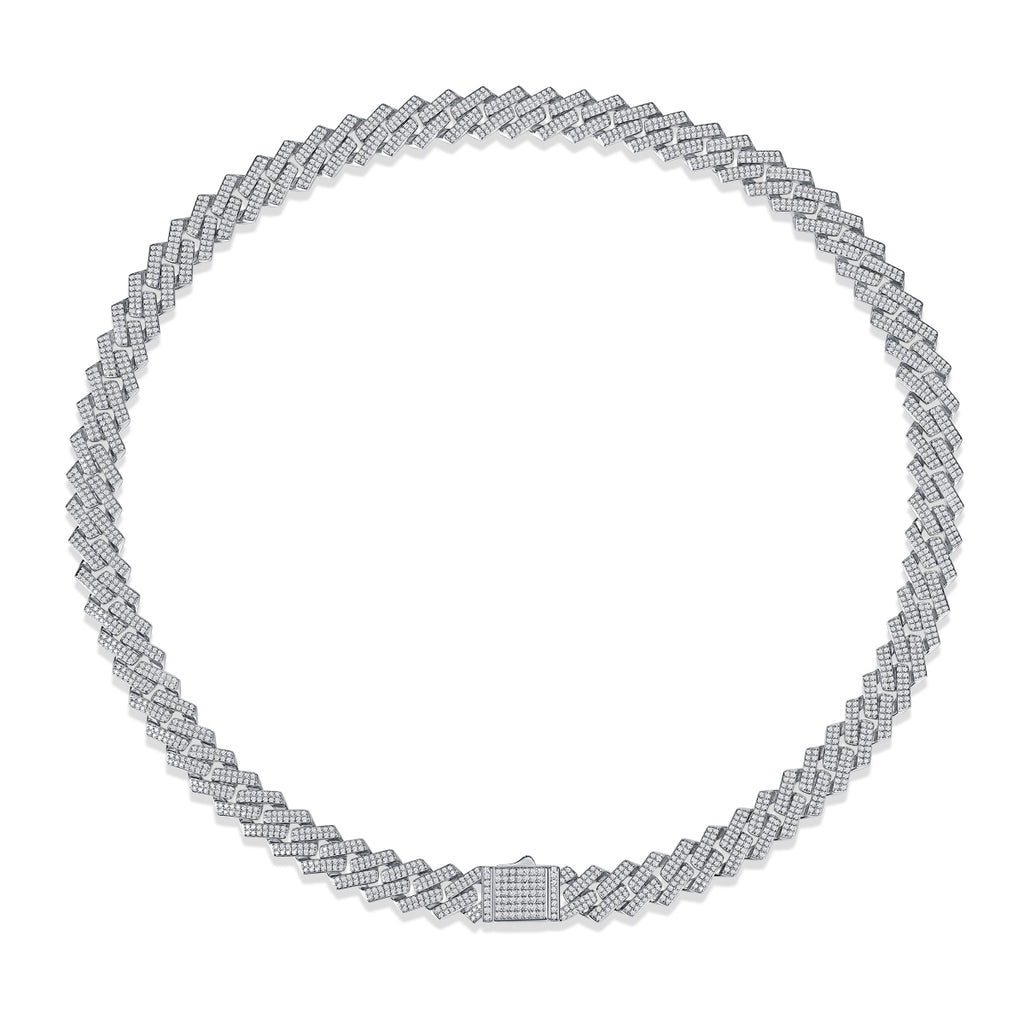 High quality  1Man Luxury Fashion Mosan Diamond S925 Silver Necklace Comparable To Natural Diamond