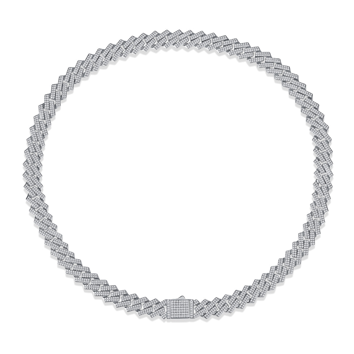High quality  1Man Luxury Fashion Mosan Diamond S925 Silver Necklace Comparable To Natural Diamond