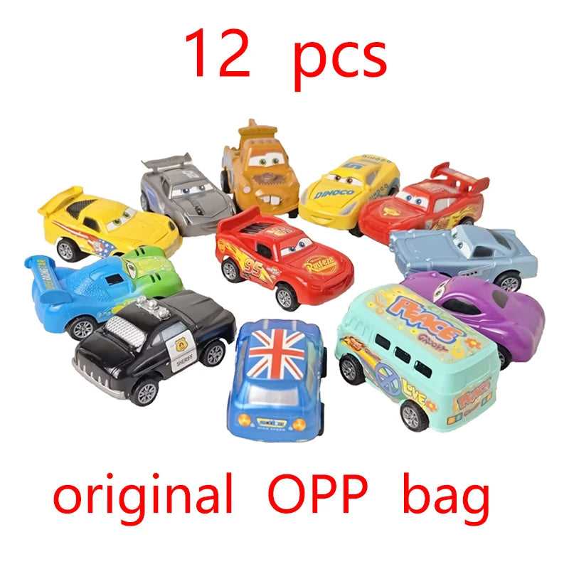 Disney Cars 3 Rebound Cars 12 Piece Series Lightning McQueen Jackson Storm Plastic Car Model Toy 
