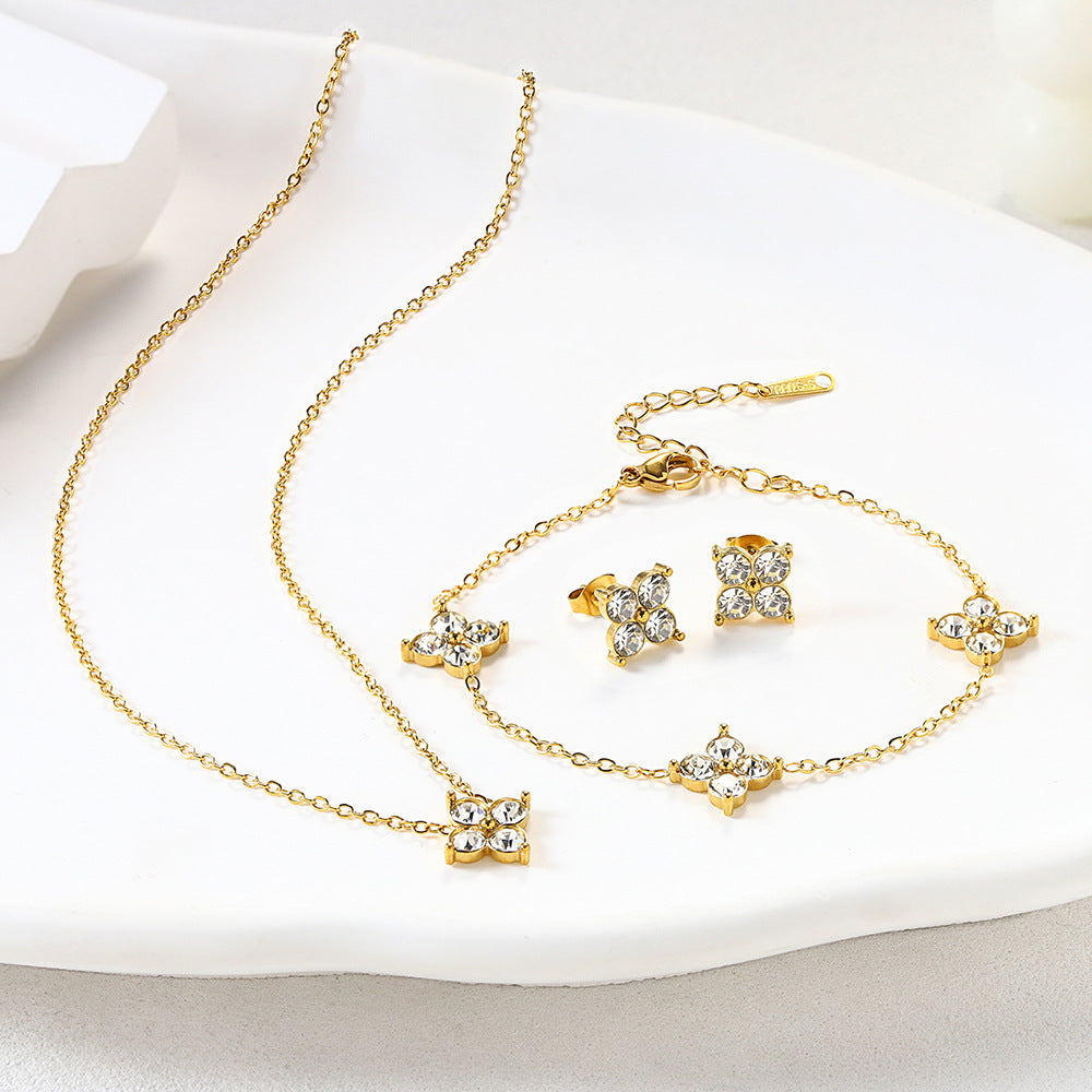 Bracelet Necklace And Earrings Set
